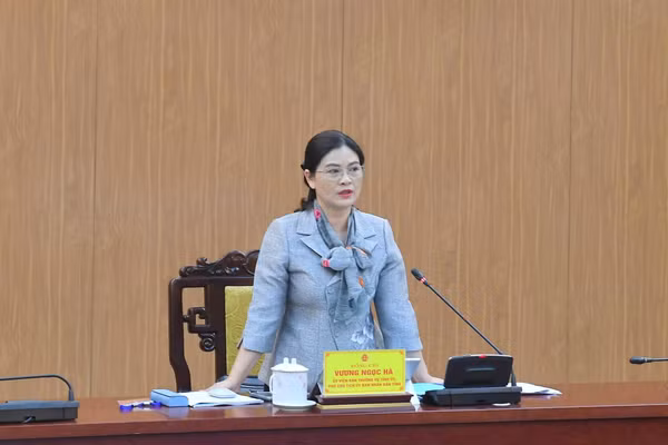 Bà Vương Ngọc Hà, Phó Chủ tịch UBND tỉnh Tuyên Quang, Trưởng Ban chỉ đạo kỳ thi cấp tỉnh.