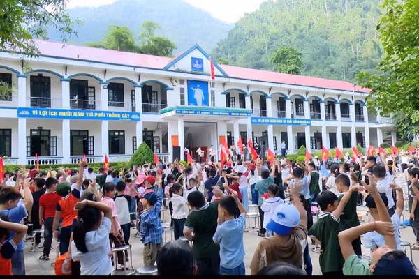 Các trường học trên địa bàn xã Lâm Bình sẵn sàng cho ngày khai giảng.