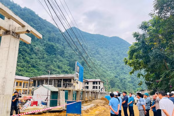 Trường liên cấp vùng biên tại xã Minh Tân.
