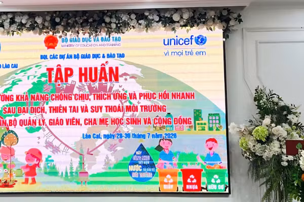 Bà Trần Phượng Anh - Phó Trưởng phòng GDPT – Sở GD&ĐT Lào Cai Phát biểu khai mạc.