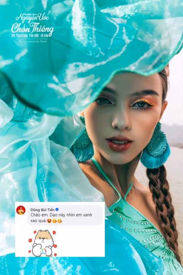 Dianka hoá 'thiên thần' và thủ thành Bùi Tiến Dũng để lại bình luận hài hước dưới bài đăng của vợ. Vợ thủ môn Bùi Tiến Dũng hoá 'thiên thần'