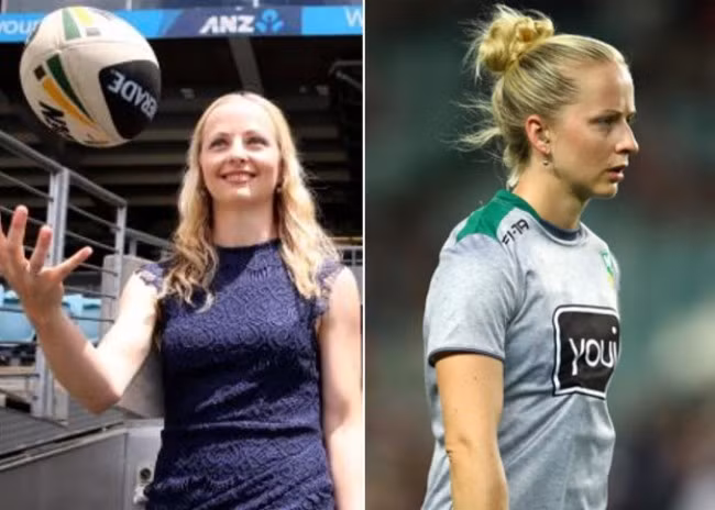 </strong> <strong> Belinda Sleeman:</strong> Nữ trọng tài nổi tiếng môn bóng bầu dục và đến từ New Zealand.<br/> <strong> Loạt nữ trọng tài xinh như mộng của thể thao quốc tế