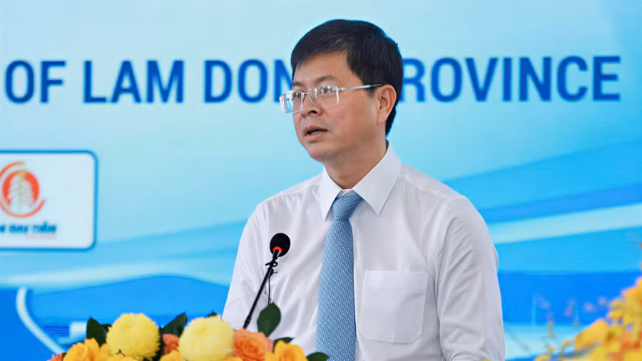 Ông Nguyễn Hồng Hải, Phó Chủ tịch Thường trực UBND tỉnh Lâm Đồng phát biểu tại Hội nghị.