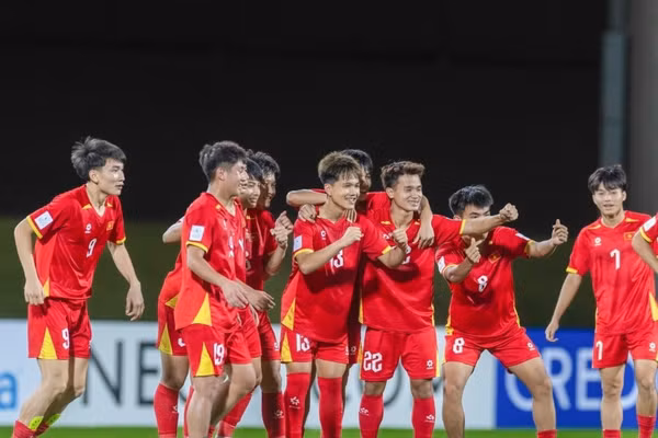 U17 Việt Nam nhận nhiều lời khen sau chiến tích đoạt vé dự U17 World Cup 2026. Ảnh: VFF.