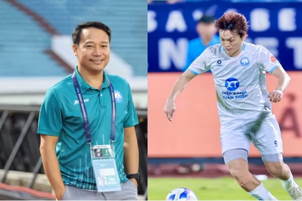 HLV Vũ Hồng Việt hài lòng với màn trình diễn của Tuấn Anh ở vòng 21 V-League 2025/26.