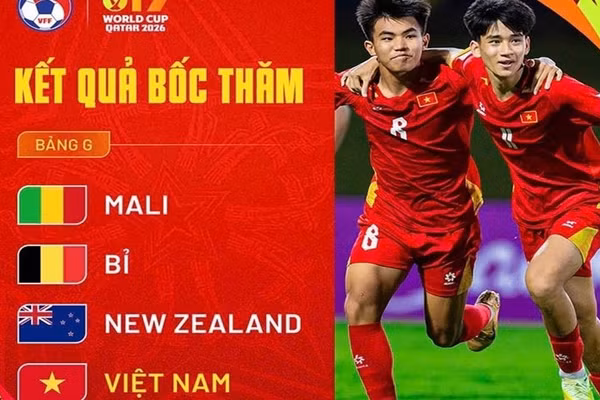  U17 Việt Nam nằm ở bảng đấu vừa tầm tại U17 World Cup 2026. Ảnh: VFF.