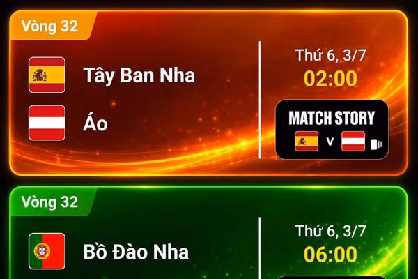 Lịch thi đấu World Cup 2026 ngày 3/7: Tây Ban Nha, Bồ Đào Nha gặp thử thách cực hạn