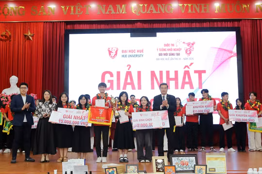 Dự án “Tất gel thảo dược An Túc” của nhóm sinh viên Trường Đại học Y - Dược, Đại học Huế đạt giải Nhất.