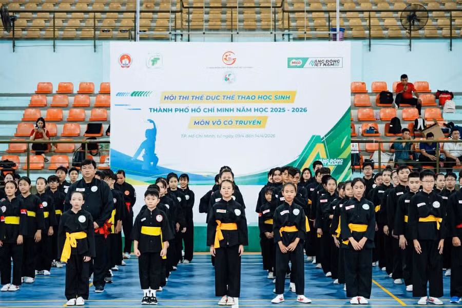 Hội thi TDTT học sinh Thành phố Hồ Chí Minh năm học 2025-2026 có 1428 vận động viên.