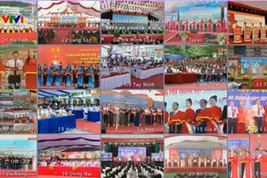 Không khí trực tuyến ngày khai trường kết nối điểm cầu trên cả nước.