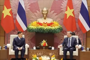 Tổng Bí thư, Chủ tịch nước Tô Lâm và Nhà vua Thái Lan Maha Vajiralongkorn Phra Vajiraklaochaoyuhua hội đàm. Ảnh: Thống Nhất/TTXVN