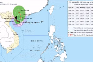 Bão số 4 gây mưa to, cách Quảng Ninh khoảng 130km