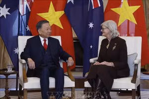 Tổng Bí thư, Chủ tịch nước Tô Lâm hội kiến Toàn quyền Australia Sam Mostyn. Ảnh: Thống Nhất/TTXVN
