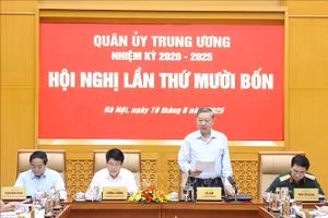 Tổng Bí thư Tô Lâm, Bí thư Quân ủy Trung ương phát biểu. (Ảnh: Thống Nhất/TTXVN)