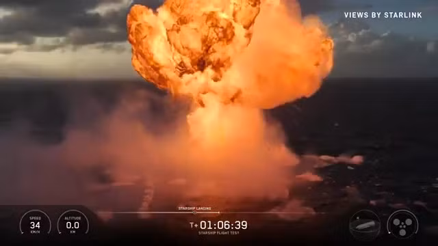 Cận cảnh tàu Starship của SpaceX phát nổ trên Ấn Độ Dương