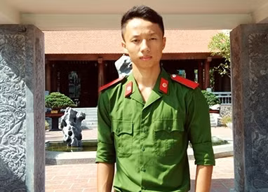 Chàng trai mơ ước trở thành chiến sỹ công an từ bé. Nguyễn Bá Đức
