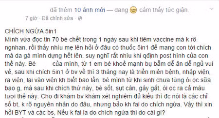 Sự thật về chuyện trẻ nôn ra máu sau khi tiêm vắc xin Quinvaxem