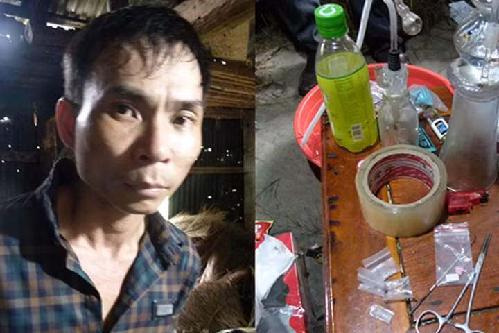 Đối tượng Nguyễn Công Tâm và tang vật vụ án
