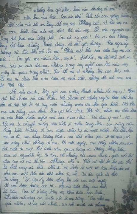Buc thu xuc dong gui me da khuat cua nu sinh lop 9 - Anh 4