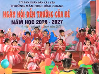 Ninh Bình: Trường Mầm non Hồng Quang rộn ràng khai giảng sau sáp nhập