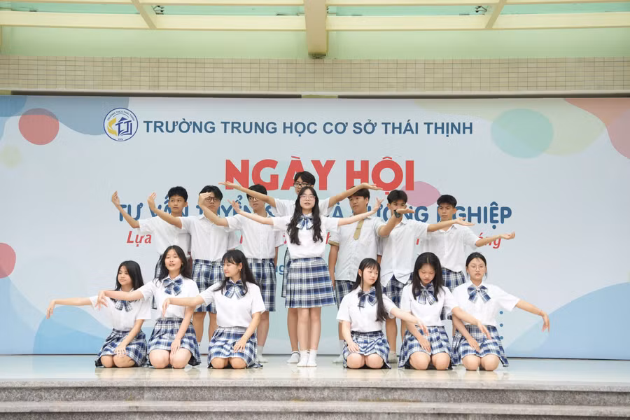 Học sinh Trường THCS Thái Thịnh, quận Đống Đa, Hà Nội. 