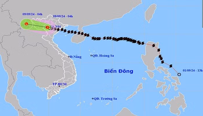 Bão Yagi suy yếu thành áp thấp nhiệt đới, tiếp tục gây mưa to
