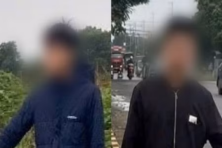 Công an lập biên bản xử lý trường hợp bắn ná cao su gây thương tích người đi đường.