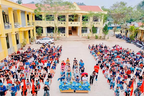 Toàn cảnh Lễ tổng kết năm học do nhà trường tổ chức.