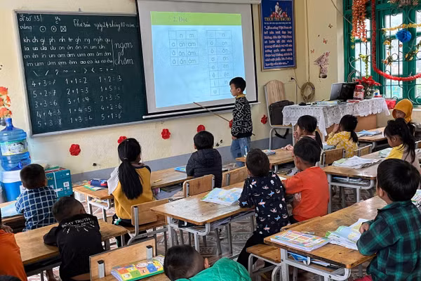 Một buổi học của học sinh nhà trường.