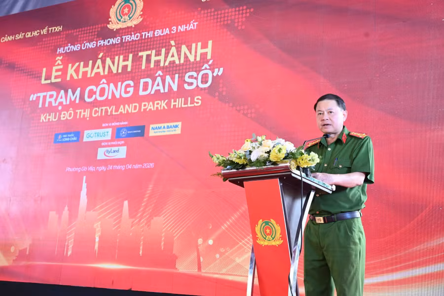 Đại tá Ngô Xuân Thọ - Trưởng phòng Cảnh sát quản lý hành chính về trật tự xã hội (PC06), Công an TPHCM. 