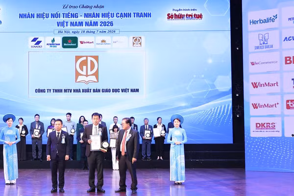 Nhà xuất bản Giáo dục Việt Nam lọt Top 20 nhãn hiệu nổi tiếng Việt Nam 2026