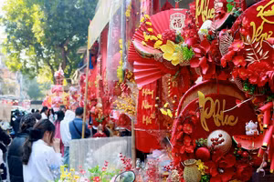 Hà Nội: Phố Hàng Mã rực rỡ sắc màu dịp cận Tết