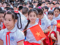Học sinh Trường Tiểu học Yên Nghĩa, phường Yên Nghĩa, Hà Nội. Ảnh: Đình Tuệ.