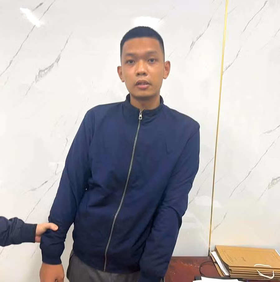 Nghi phạm Kiều Ngọc Anh tại cơ quan công an.