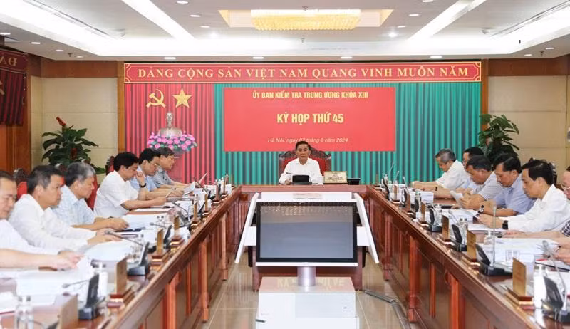 Kỳ họp thứ 45 của Ủy ban Kiểm tra Trung ương đề nghị kỷ luật nhiều đơn vị, cá nhân