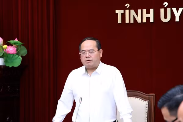 Ông Quản Minh Cường, Bí thư Tỉnh ủy Quảng Ninh kết luận buổi làm việc.