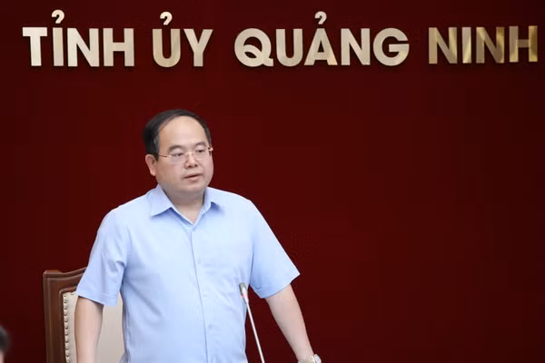 Ông Quản Minh Cường, Bí thư Tỉnh ủy Quảng Ninh kết luận buổi làm việc.