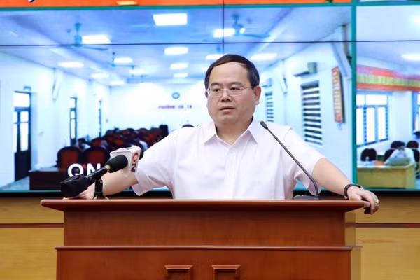 Ông Quản Minh Cường, Bí thư Tỉnh ủy Quảng Ninh phát biểu tại hội nghị.