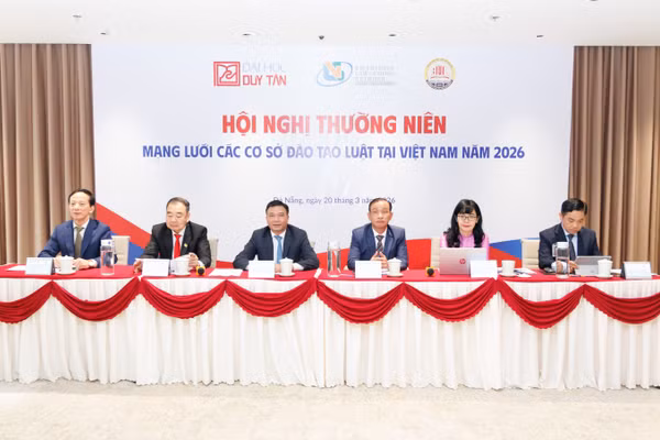 Một phiên làm việc của Hội nghị thường niên Mạng lưới các cơ sở đào tạo luật tại Việt Nam. 