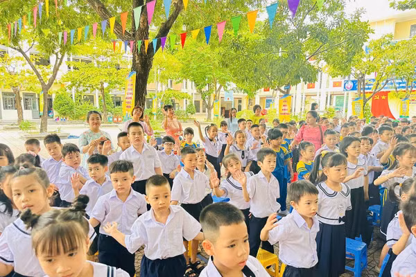 Học sinh Trường Tiểu học Võ Thị Sáu (phường Hải Châu, TP Đà Nẵng). Ảnh: NTCC