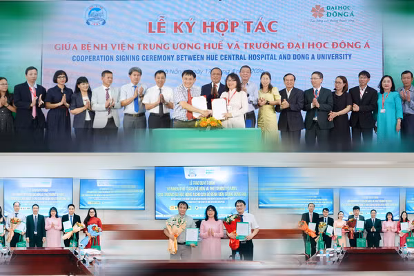 Trường Đại học Đông Á và Bệnh viện Trung ương Huế chính thức ký kết hợp tác đào tạo nguồn nhân lực lĩnh vực y tế