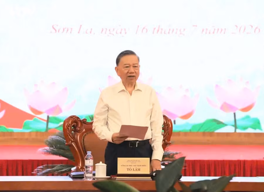 Tổng Bí thư, Chủ tịch nước Tô Lâm phát biểu chỉ đạo tại buổi làm việc.