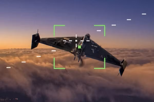Minh họa drone Shahed bị nhắm mục tiêu.
