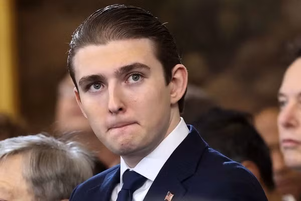 Barron Trump tại lễ nhậm chức năm 2025 của cha mình, Tổng thống Donald Trump.
