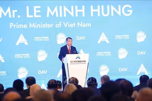 Thủ tướng Chính phủ Lê Minh Hưng phát biểu. Ảnh: An Đăng/TTXVN