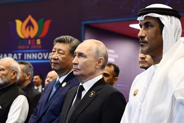 Lãnh đạo các quốc gia tham dự Hội nghị Thượng đỉnh BRICS 2026 tại Ấn Độ. (Ảnh: Sputnik)