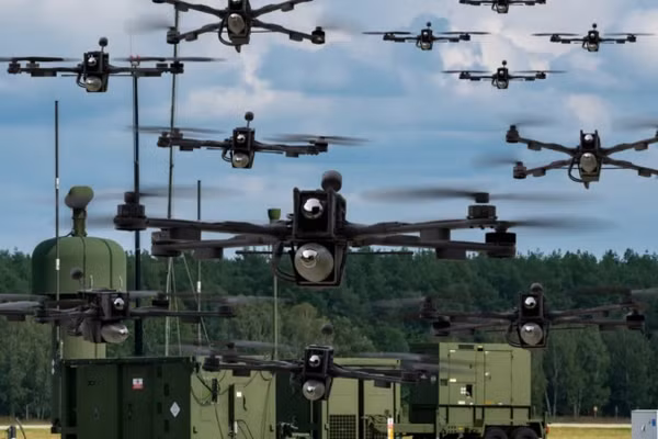 Ảnh minh họa bầy drone.