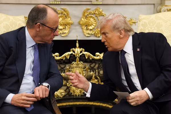 Thủ tướng Đức Friedrich Merz và Tổng thống Mỹ Donald Trump.