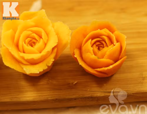 Tỉa hoa hồng từ các loại củ quả siêu đẹp ảnh 10 tia hoa hong tu cac loai cu qua sieu dep - 10