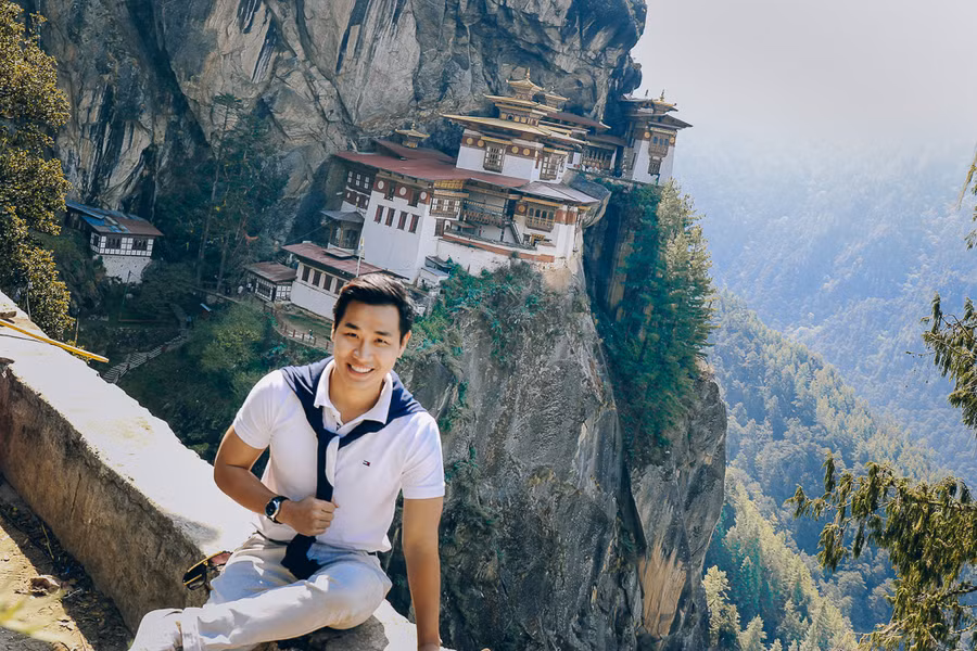 Nguyên Khang trong những ngày ở Bhutan. Ảnh: NVCC Nguyên Khang trong những ngày ở Bhutan. Ảnh: NVCC